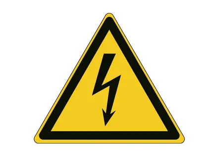 Étiquette de danger de tension électrique W012 315 mm