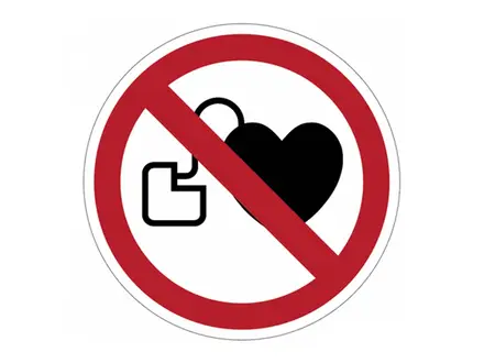 Sticker prohibited for persons with pacemaker P007 100 mm