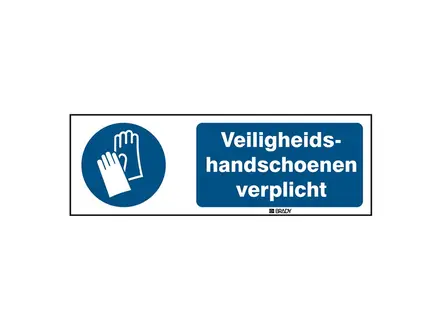 Autocollant « Gants de sécurité obligatoires » M009 150x50 mm