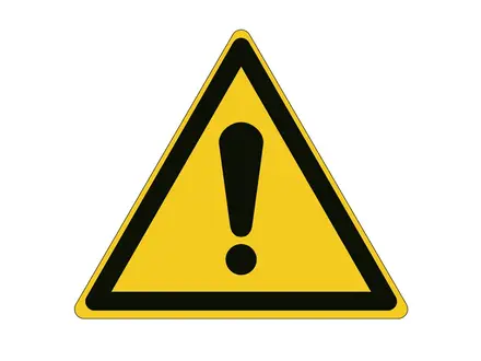 Warning sticker W001 100 mm