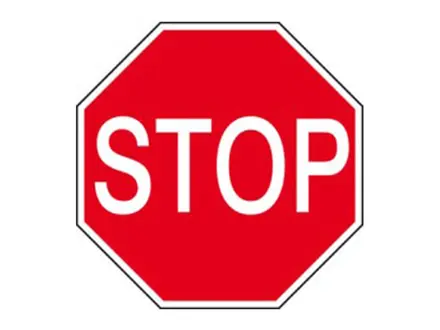 Autocollant de sol STOP D350 rond