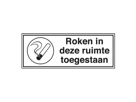 Autocollant « Fumer autorisé dans cette zone » STN 744 297x105 mm