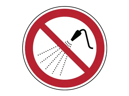 Ne pas vaporiser d'eau sur l'autocollant P016 B-862