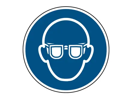 Autocollant de protection oculaire requis M004 B-862