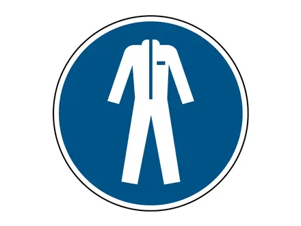 Sticker beschermkledij verplicht M010 B-862 ø200 mm