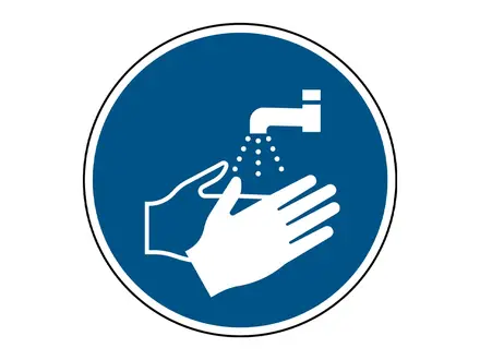 Autocollant « Lavage des mains requis » M011 B-862