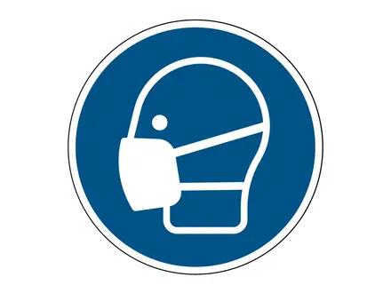 Autocollant de protection respiratoire requis M016 B-862