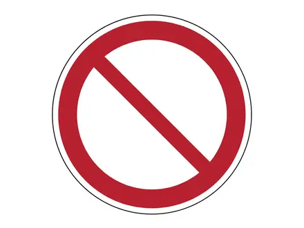 Sticker verbodsteken P001 B-862 ø200 mm