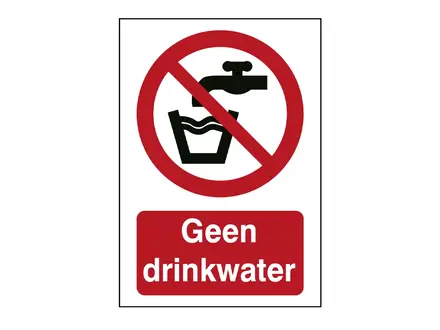 Brady sticker no drinking water P005 ToughWash B-862 detectable vertical 148x210 mm