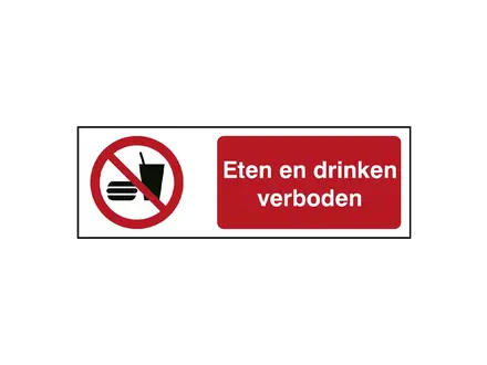 Autocollant « Interdiction de manger et de boire » P022 B-862