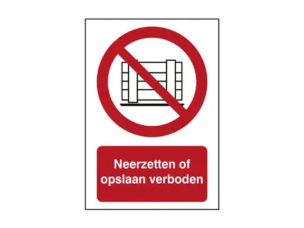 Sticker prohibited from being placed or stored P023 B-862 210x297 mm