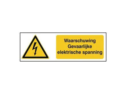 Étiquette de tension électrique dangereuse W012 B-862