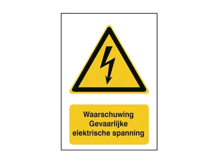 Dangerous electrical voltage sticker W012 B-862 148x210 mm