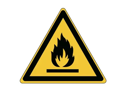 Étiquette d'avertissement relative aux substances inflammables W021 B-863