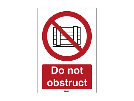Sticker do not obstruct P023 B-863 297x420 mm
