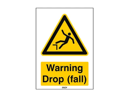 Sticker warning: drop (fall) W008 B-863 297x420 mm