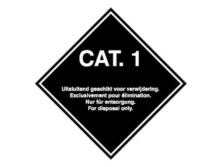 Autocollant Brady Cat. 1 transport de sous-produits animaux