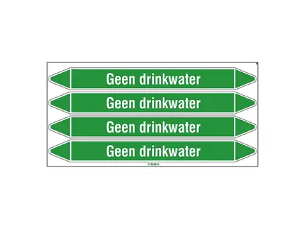 Pipe marker non-drinking water 250x26 mm B-7541 white on green
