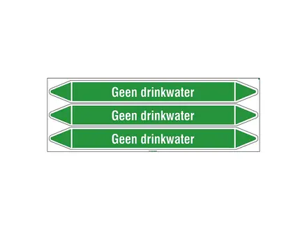 Marqueur de canalisation pour eau non potable 355 x 37 mm B-7541 blanc sur vert