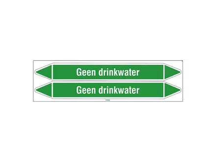 Marqueur de canalisation pour eau non potable B-7541 blanc sur carte verte, 2 à 5 pièces