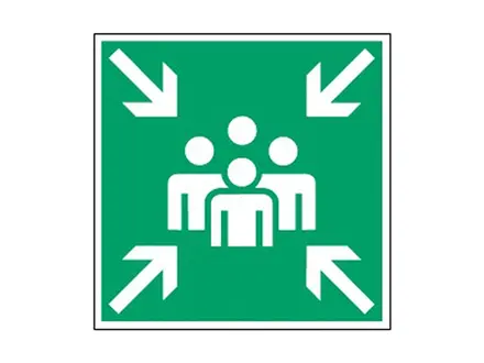 Emergency Assembly Point Sign PIC 337 PP 200x200 mm