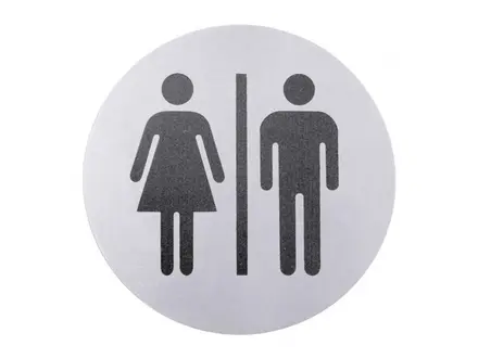 Bord toilet heren/dames RVS 18/10 ø75 mm
