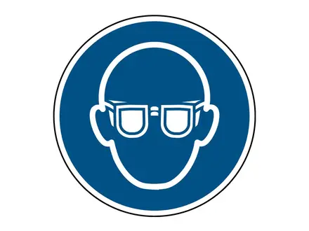 Panneau « Protection oculaire requise » M004 PP ø200 mm