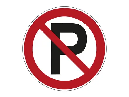 Panneau d'interdiction de stationner PIC 225 PP rond