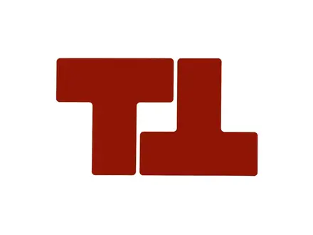 Point de jonction T Toughstripe Polyester 50,8 x 127 mm rouge