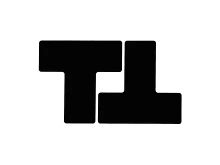 Splitter T ToughStripe 76,20 x 203,20 mm noir