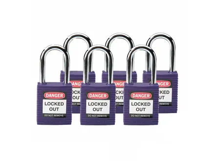 Cadenas de sécurité en nylon renforcé Brady 813637 - Danger verrouillé - Violet