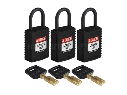 Cadenas de sécurité compacts en nylon Brady SafeKey - Danger - Verrouillé