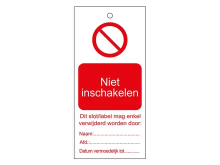 Ne pas activer l'étiquette d'avertissement 75x160 mm
