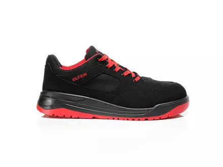 Chaussure de sécurité basse Elten Maverick noire et rouge S3 SRC ESD taille 40