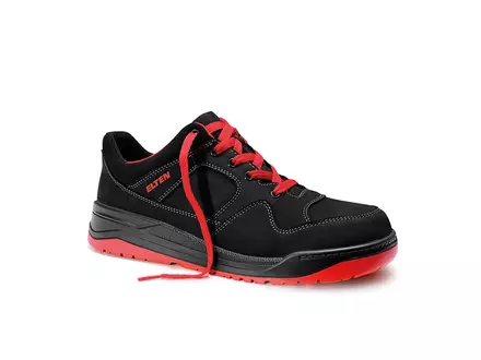 Chaussure de sécurité basse Elten Maverick noire et rouge S3 SRC ESD taille 40