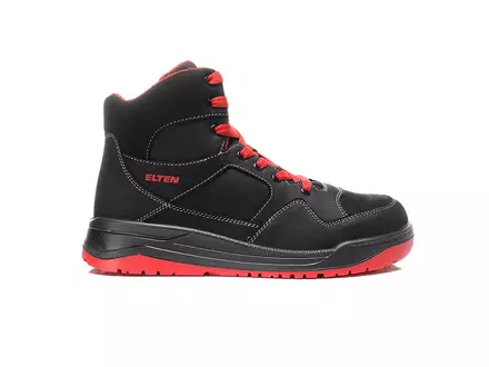 Chaussure de sécurité Elten Maverick Noir-Rouge MID S3 SRC ESD taille 39