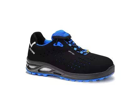 Chaussure de sécurité basse pour femme Elten Impulse Lady XXTL bleue S1P SRC ESD