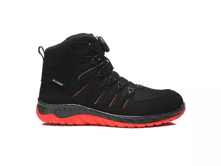 Chaussures Elten Maddox BOA noires et rouges mi-hautes S3, pointure 44