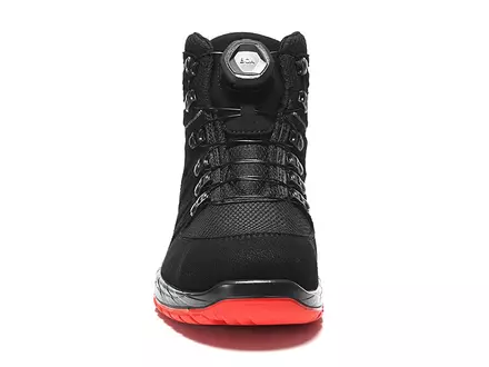 Chaussures Elten Maddox BOA noires et rouges mi-hautes S3, pointure 44