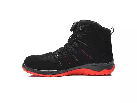 Chaussures Elten Maddox BOA noires et rouges mi-hautes S3, pointure 44