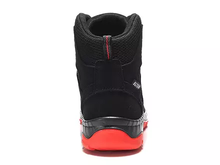 Chaussures Elten Maddox BOA noires et rouges mi-hautes S3, pointure 44