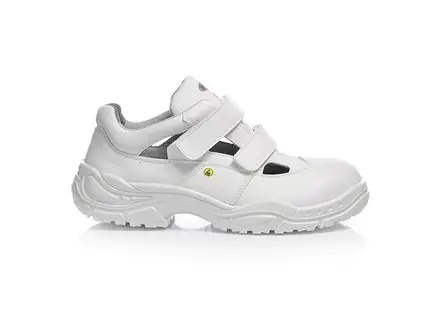 Chaussure de sécurité alimentaire Elten White Easy Low ESD S1 à scratch, taille 45
