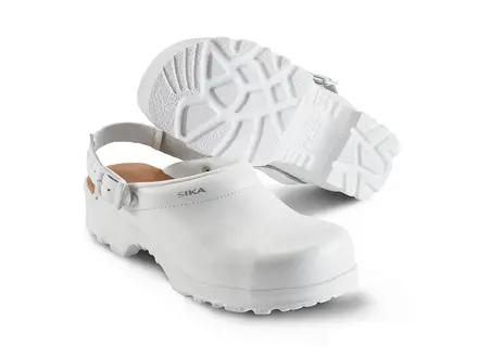 Sabot Sika 8985 Flex LBS SB à talon ouvert et bride, blanc, pointure 45
