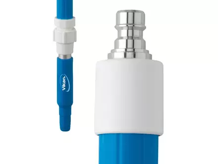 Perche télescopique en aluminium Vikan 2973Q4 avec système de débit d'eau, 1600-2780 mm, rouge