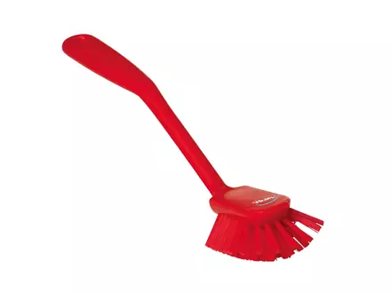 Vikan 42374 Dish brush medium with scraping edge 280 mm red
