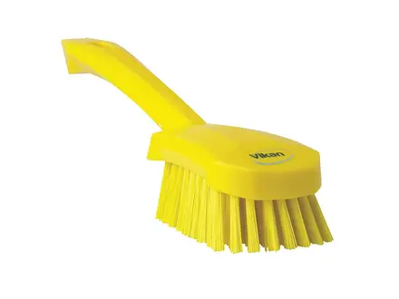 Brosse à vaisselle Vikan 41926, manche court rigide, 270 mm, jaune
