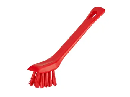 Brosse de précision Vikan 3951-4 avec racleur, dure, 150 mm, rouge