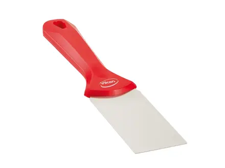 Grattoir manuel Vikan 40084, lame en acier inoxydable 50 mm, rouge