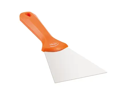 Vikan 40097 handschraper polypropyleen met RVS blad 100 mm oranje