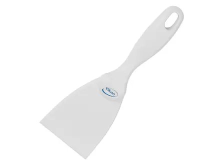 Grattoir manuel étroit Vikan 40625, détectable, en polypropylène, 75 mm, blanc